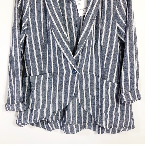 Sanctuary Linen Striped Blazer Medium - Picture 4 of 6